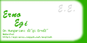 erno egi business card